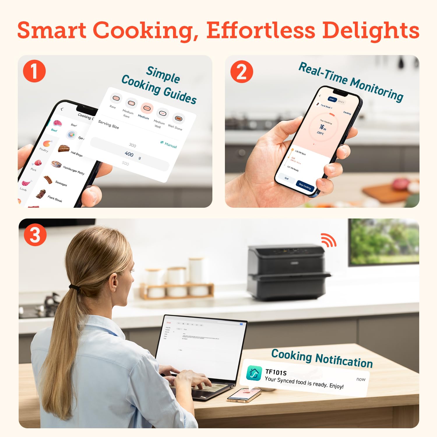 Cosori Dual Air Fryer, 10L Flexible Capacity, Dual Blaze Heating for Fast and Even Results, Single & Double Zone