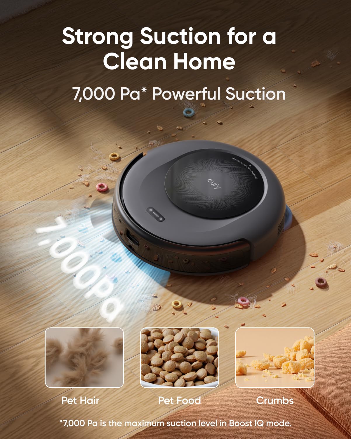 eufy Omni C20, Robot Vacuum Cleaner with Mop, All-in-One Station,7,000 Pa Powerful Suction, Ultra-Slim, Auto Emptying