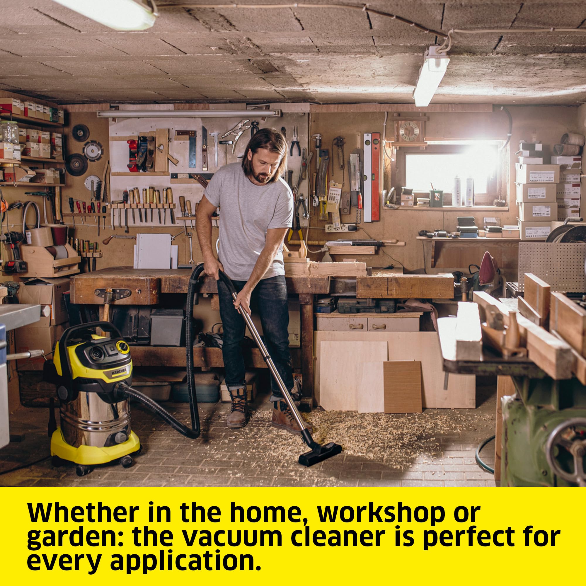 KÄRCHER Wet and Dry vacuum cleaner WD 6 P Premium, blower function, 1,300 W, stainless steel container: 30 l