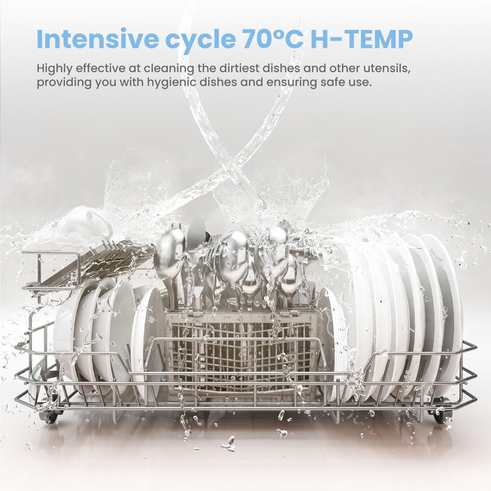 COMFEE' 2026 New Upgraded Table Top Dishwasher with 6 Place Settings, Mini Countertop Dishwasher for Small Families, Couples, Auto Open Dry